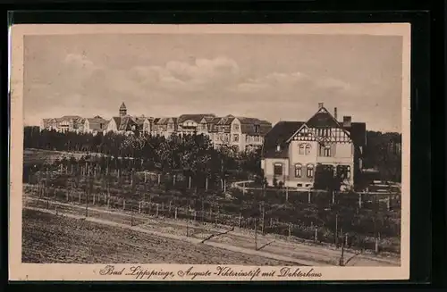AK Bad Lippspringe, Auguste-Viktoriastift mit Doktorhaus