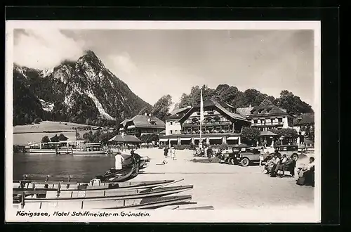 AK Königsee, Hotel Schiffmeister m. Grünstein