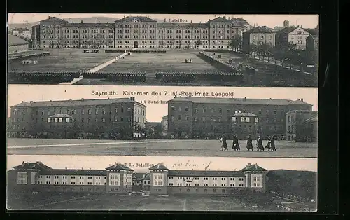 AK Bayreuth, Kasernen des 7. Inf.-Reg. Prinz Leopold