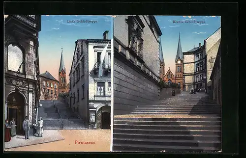 AK Pirmasens, Linke und Rechte Schlosstreppe