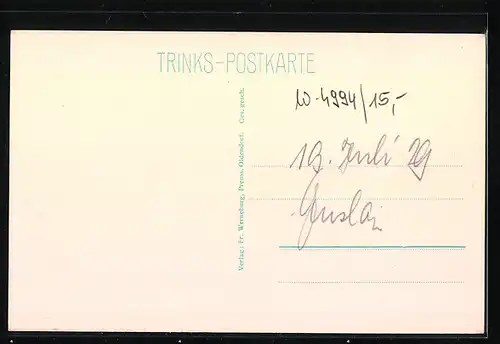 AK Preuss. Oldendorf, Häuser an der Bahnhofstrasse