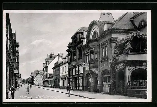 AK Homburg /Saar, Geschäfte, Bank & Apotheke in der Strasse