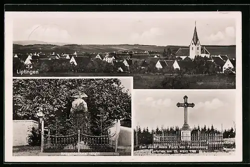AK Liptingen, Kriegerdenkmal 1870 /71, Fürstendenkmal