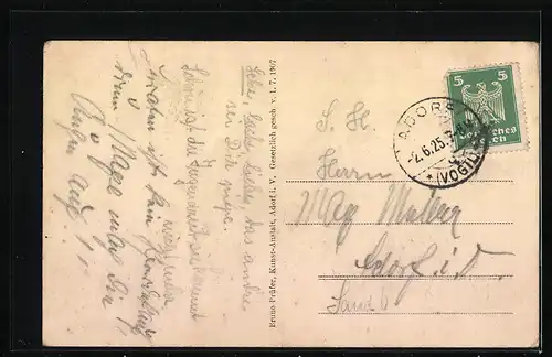 AK Mühlhausen / V., Gasthaus, Veranda, Gondelteich