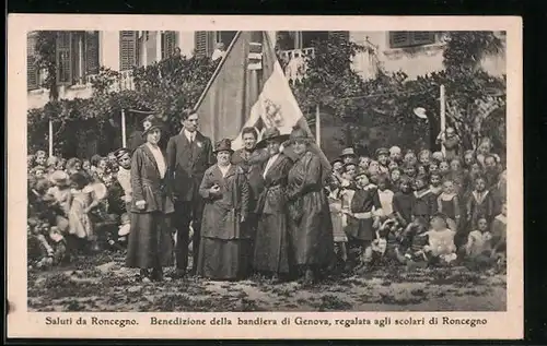AK Roncegno, Benedizione della nadiera die Genove, regalata agli scolari di Roncegno