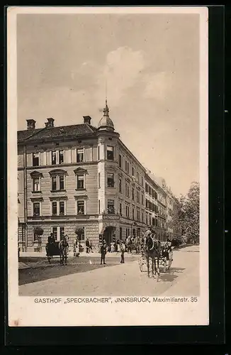 AK Innsbruck, Gasthof Speckbacher, Maximilianstr. 35