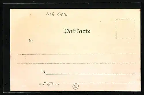 Lithographie Eisenach, Gesamtansicht, Durchblick v. d. Hohen Sonne, Annathal