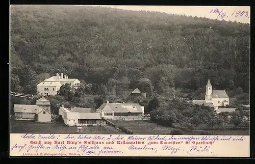 AK Sparbach, Karl Klug`s Gasthaus und Restauration zum Touristen
