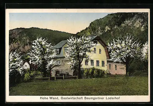 AK Hohe Wand, Gastwirtschaft Baumgartner Loderhof