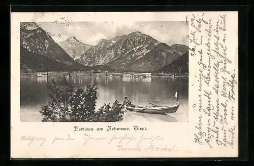 AK Pertisau am Achensee, Blick zum Ort