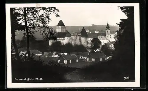 AK Heidenreichstein /N.-D., Ortspartie mit Burg