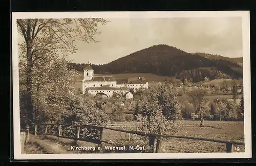 AK Kirchberg a. Wechsel /N.-Öst., Ortspartie mit Kirche