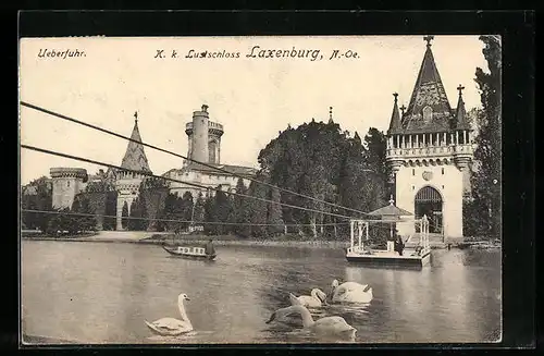 AK Laxenburg, K. k. Lustschloss Laxenburg, Schwäne