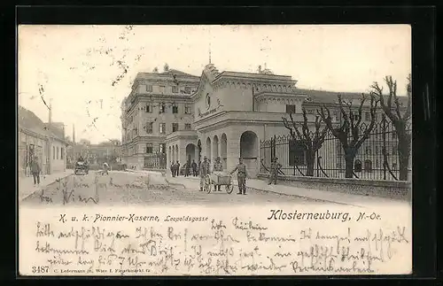AK Klosterneuburg, K. u. k. Pionnier-Kaserne, Leopoldsgasse