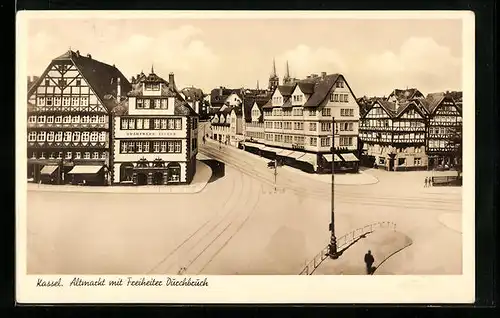 AK Kassel, Altmarkt mit Freiheiter Durchbruch