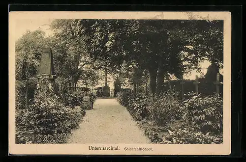 AK Untermarchtal, Weg im Soldatenfriedhof