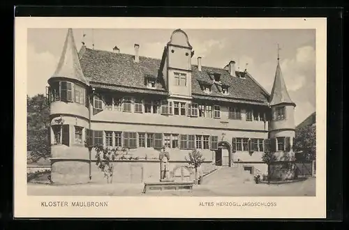 AK Maulbronn, Kloster, Motiv vom Alten Herzogl. Jagdschloss