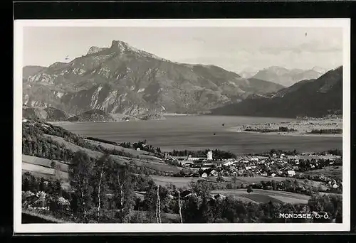 AK Mondsee, Seeblick aus der Ferne