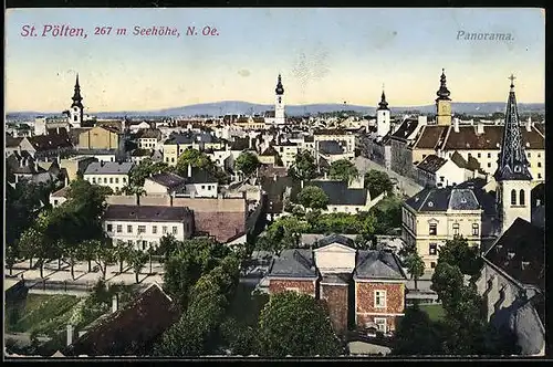 AK St. Pölten, Panorama aus der Vogelschau