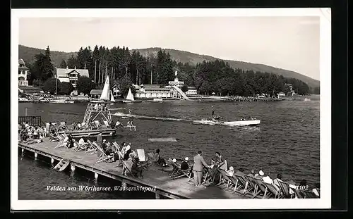 AK Velden am Wörthersee, Wasserskisport bei gutem Wetter