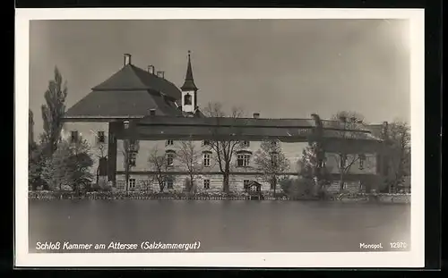 AK Attersee, Blick auf Schloss Kammer