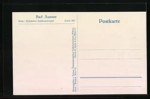 AK Bad Aussee, Ortsansicht, Serie Steierisches Salzkammergut, Karte 282