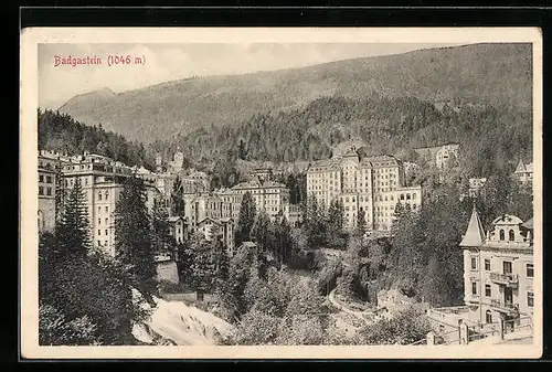 AK Badgastein, Blick in den Ort