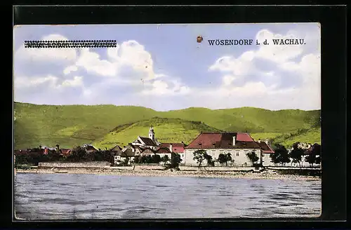 AK Wösendorf i. d. Wachau, Partie am Flussufer