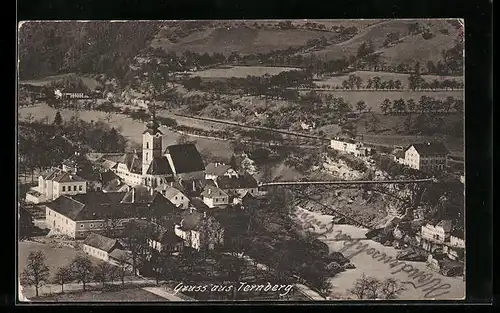 AK Ternberg, Teilansicht mit Flusspartie und Kirche