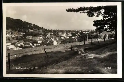 AK Wöllersdorf, Teilansicht der Ortschaft