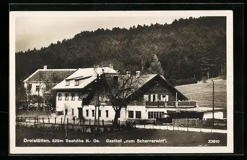 AK Dreistätten, Blick auf d. Gasthof Zum Scherrerwirt