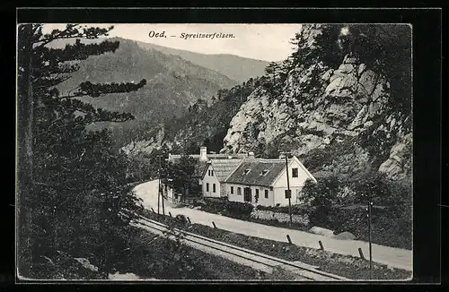 AK Oed, Strassenpartie am Spreitzerfelsen