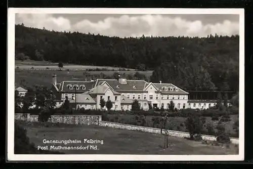 AK Muthmannsdorf, Felbring, Blick auf das Genesungsheim
