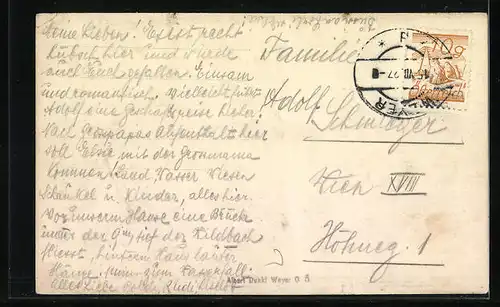 AK Weyer a. d. Enns, Strassenpartie mit Brunnen