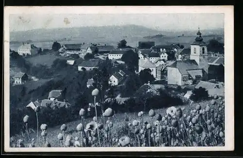AK Hochneukirchen, Teilansicht mit Kirche