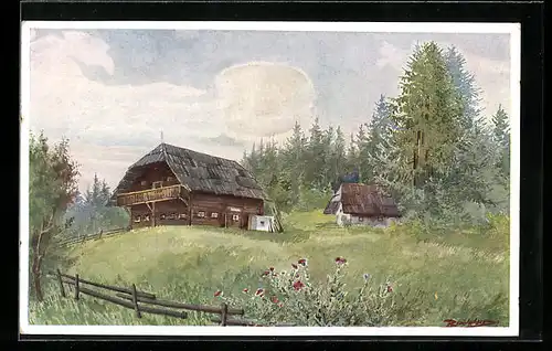AK Krieglach-Alpl, Peter Roseggers Geburtshaus