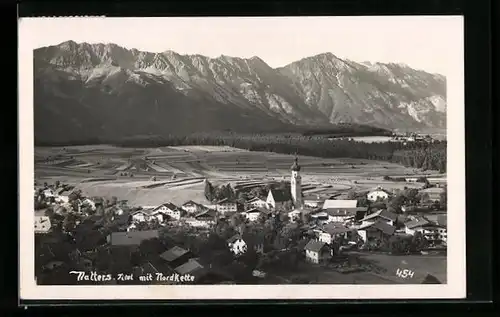 AK Natters, Teilansicht mit Kirche und Nordkette