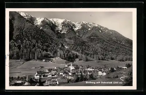 AK Bleiberg, Teilansicht mit Kirche und Dobratsch