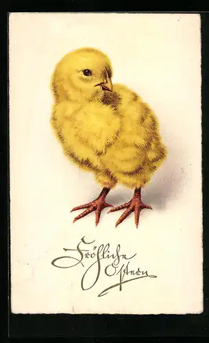 AK Kleines Osterküken zu Ostern