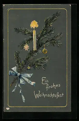 AK Tannenzweig zu Weihnachten