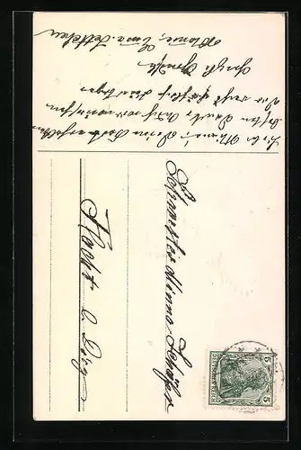 AK Verschneiter Tannenzweig zu Weihnachten