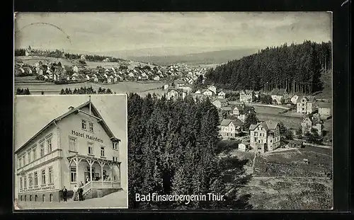 AK Bad Finsterbergen i. Thür., Hotel Hainfels, Totalansicht