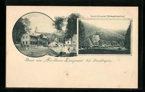 AK Geroldsgrün, Forsthaus Langenau, Max Marien-Quelle