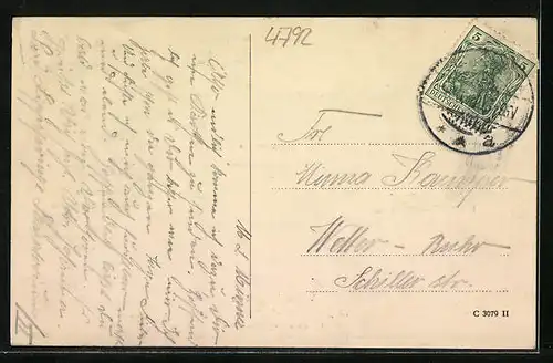 AK Lippspringe, Volks-Heilstätte Auguste Viktoria-Stift, Mittelbau, Innenansichten