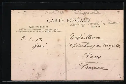 AK Philippeville, Rue Nationale