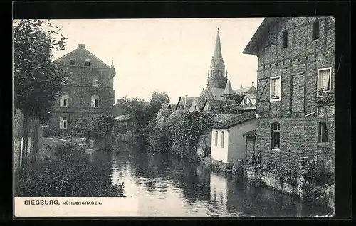 AK Siegburg, Blick auf den Mühlengraben