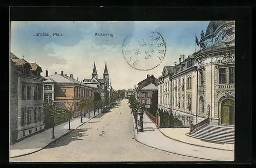 AK Landau /Pfalz, Blick auf den Kaiserring