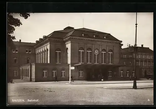 AK Bautzen, Blick auf den Bahnhof