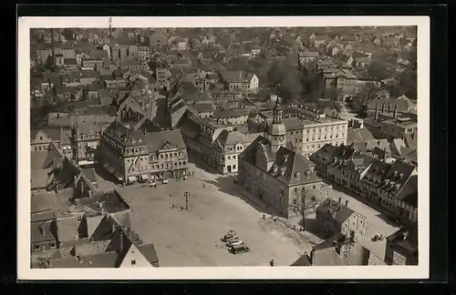 AK Borna, Ortsansicht vom Flugzeug aus