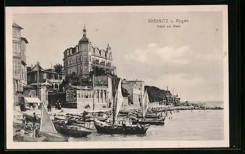 AK Sassnitz a. Rügen, Hotel am Meer